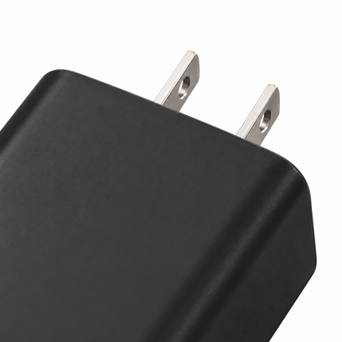 4-Port USB Wall Charger - US Plug, Black