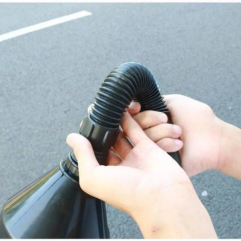 Flexible Spout Oil Funnel with Filter - Black