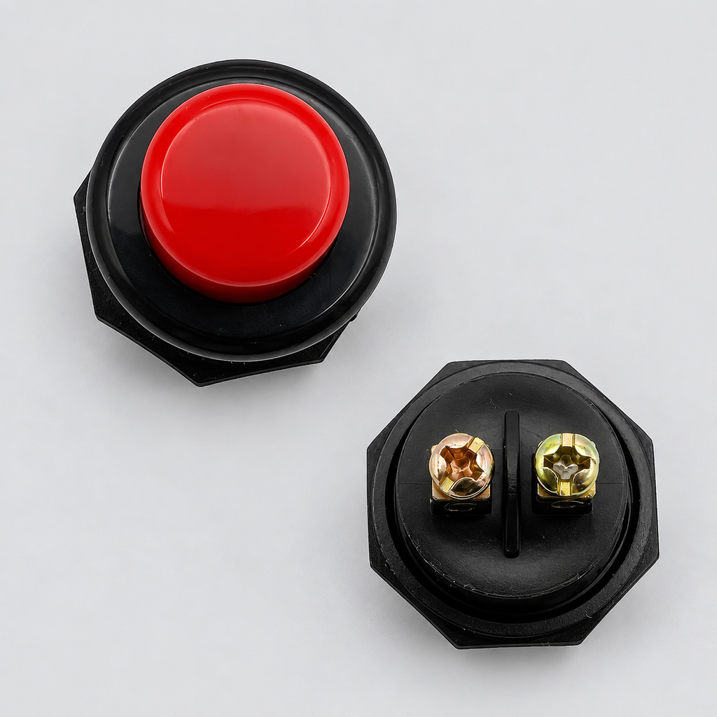 Red Push Button Switches - 2-Pack